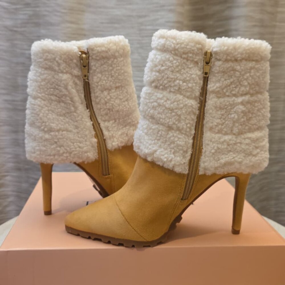 Thalia Sodi Rylie Womens Pointed Toe Ankle Boots CAMEL MC